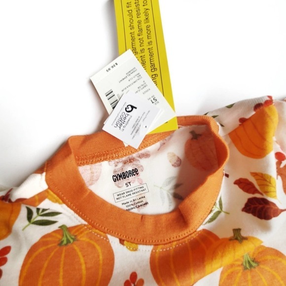 Brand New 5T Gymboree Thanksgiving Pajamas Family Matching NWT Pumpkins - Picture 4 of 4